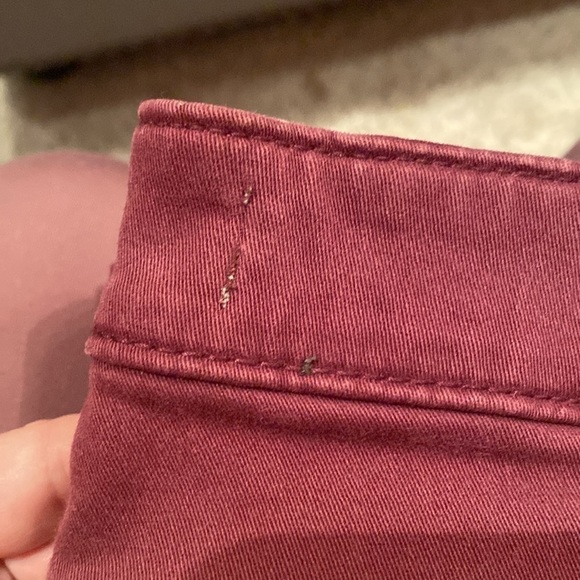 Abercrombie and Fitch Crimson Red Burgundy Skinny Ankle Jeans Size 2 Y2K 26 - Picture 8 of 9